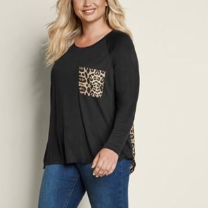 Venus long sleeve cheetah top